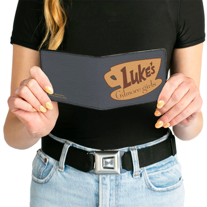 Bi-Fold Wallet - GILMORE GIRLS LUKE'S Coffee Cup Icon Gray/Browns