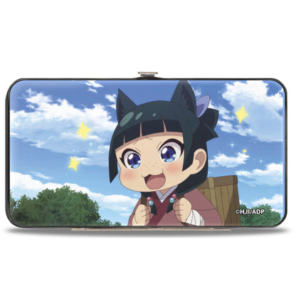 Hinged Wallet - THE APOTHECARY DIARIES Chibi Maomao Poses and Title Logo Sky Blue