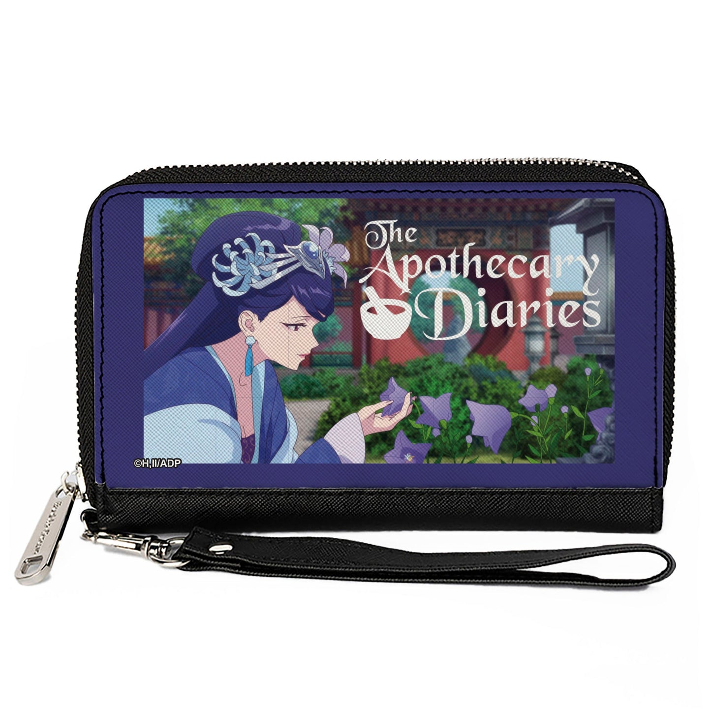 PU Zip Around Wallet Rectangle - THE APOTHECARY DIARIES Lihua Flower Scene