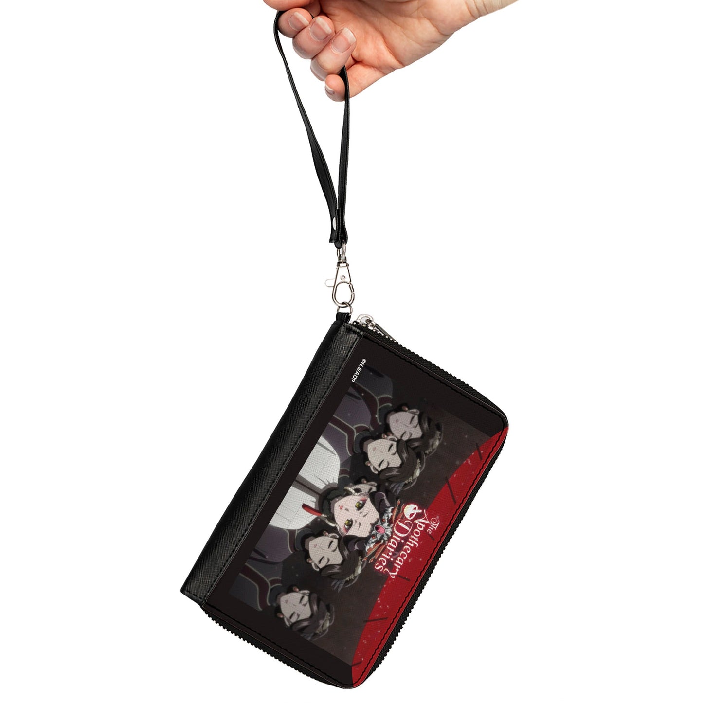 PU Zip Around Wallet Rectangle - THE APOTHECARY DIARIES Loulan with Ladies in Waiting Scene Grays