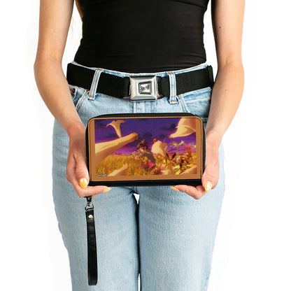 PU Zip Around Wallet Rectangle - The Apothecary Diaries Maomao Flower Field Scene