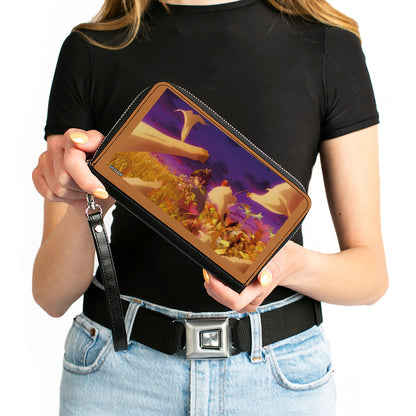 PU Zip Around Wallet Rectangle - The Apothecary Diaries Maomao Flower Field Scene