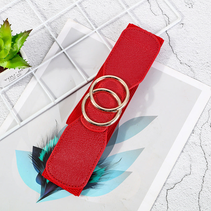 Casual Stretchy Fashion Decorative Belt With A Snap Buckle