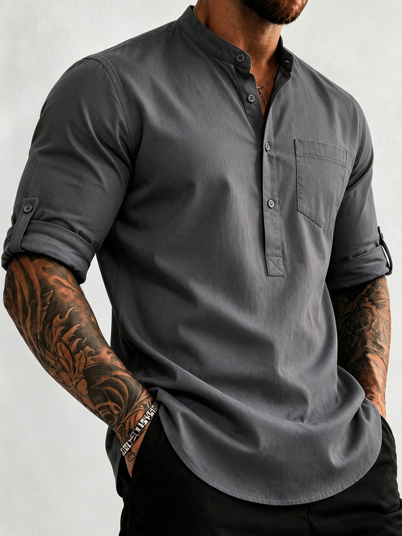 Men S 100 Cotton Mid Sleeve Shirt Built For The Outdoor Man