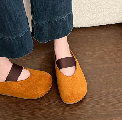 Height-boosting Platform Slipon Closed Toe Ballet Mules For Petite Women, 2026 Spring Autumn New Casual Style Slides