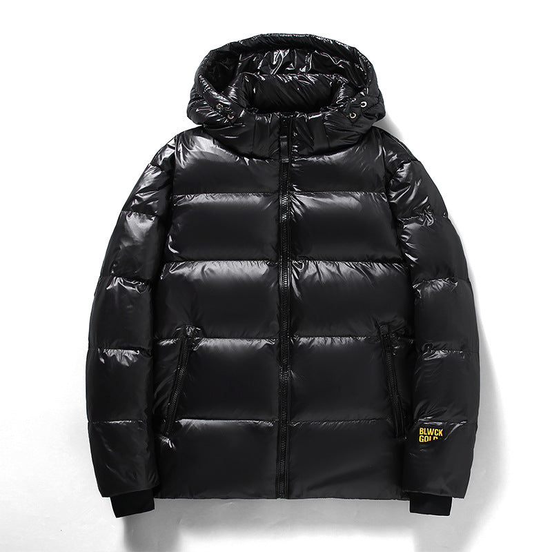 Black Gold Short Winter Coat For Men And Women