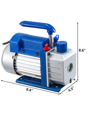 HVAC Refrigeration Vacuum Pump: 1-Stage, Choice of Manifold Gauge, 1.8-12CFM - Essential for Refrigerant Air Conditioning Maintenance