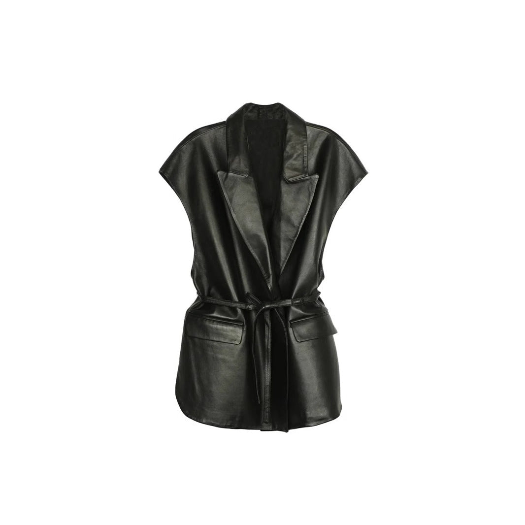 Womens Sleeveless PU Leather Vest For FallWinter Fashion Trends