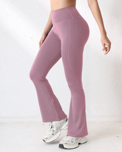 25 New Hip-Lifting Flared Yoga Pants Outdoor Wide-Leg Fitness Pants Naked-Feel Casual Slimming Sports Flared Pants