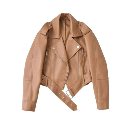 Bestselling Street-style Retro Turn-down Collar Loose Washed Jacket