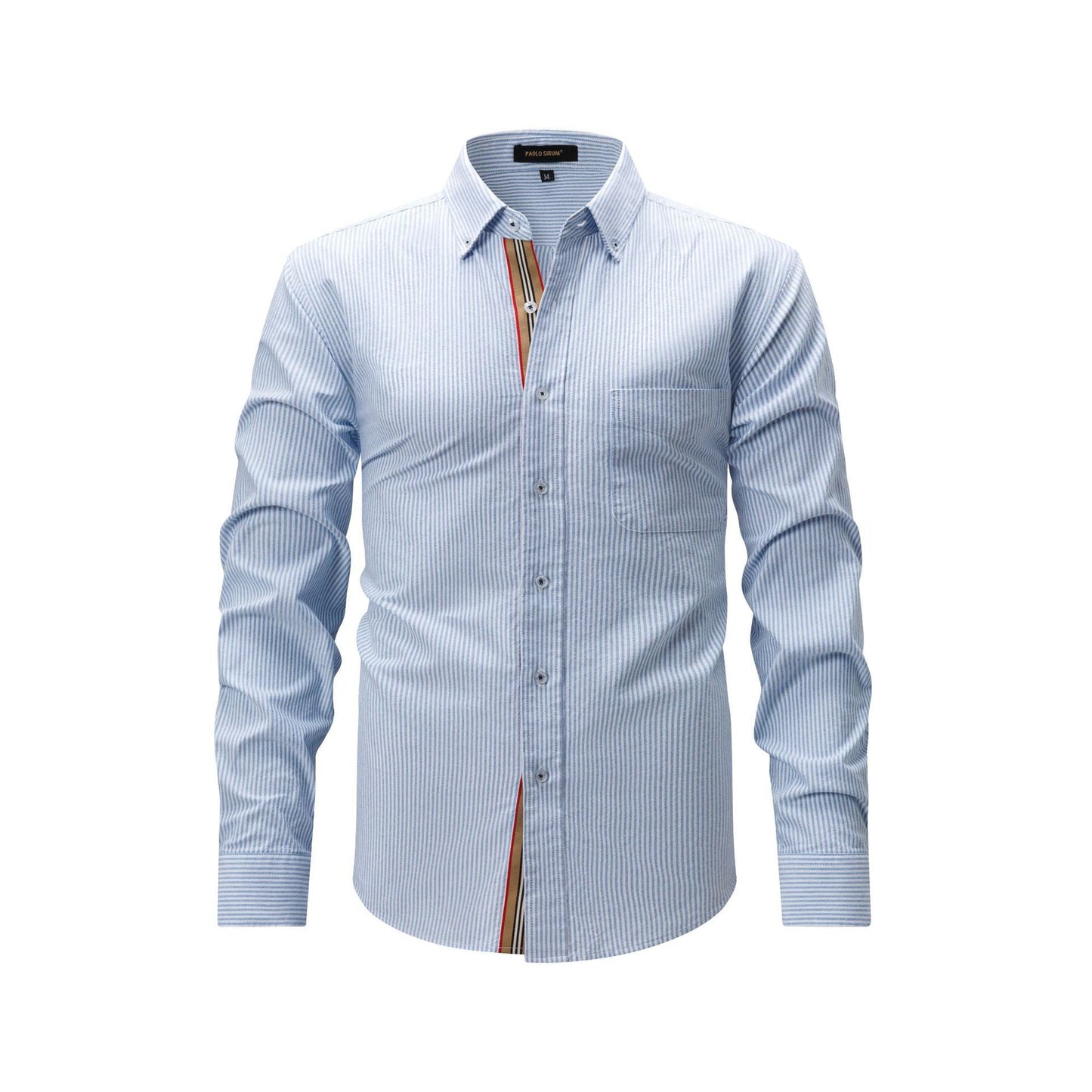 Mens Casual Fashion Shirt With Woven Trim