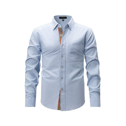 Mens Casual Fashion Shirt With Woven Trim