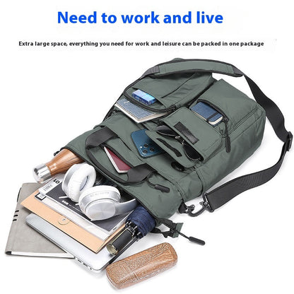 Multi-layer Business Shoulder Bag for Men