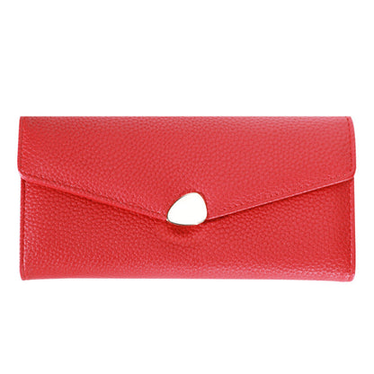 Women's Lychee-pattern Clutch Wallet Fashionable Cardholder Multi-functional
