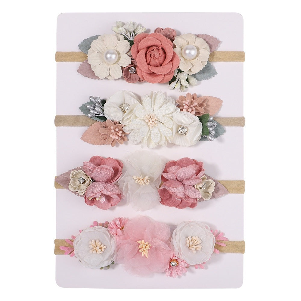 Nylon Fine Hair Band Girls' Headdress Flower