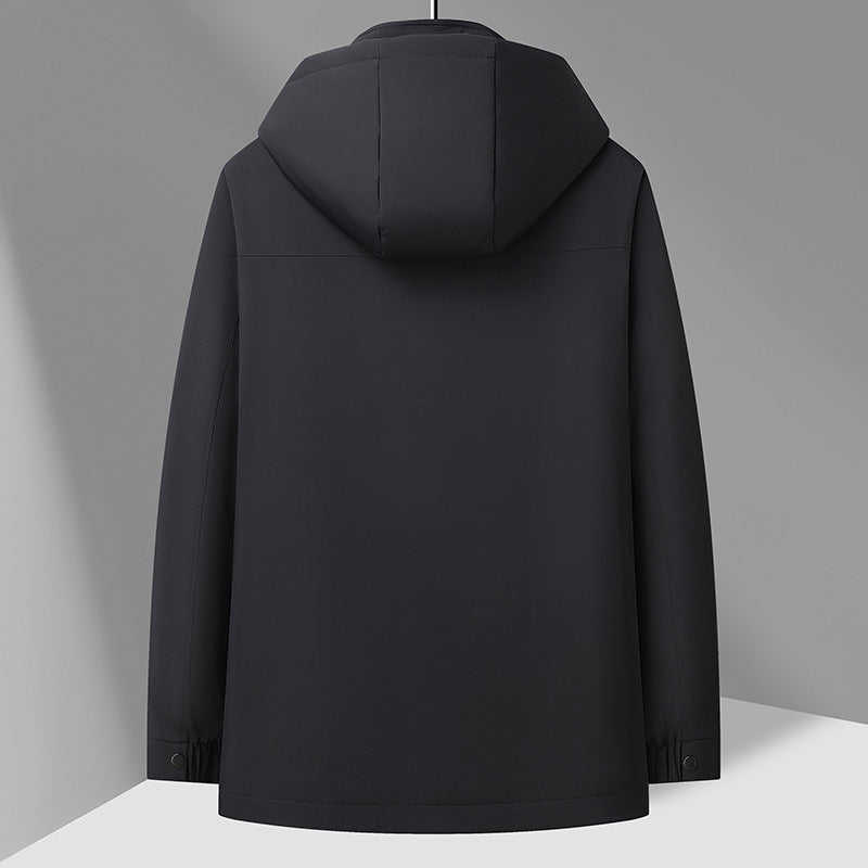 Mens Detachable Liner Hooded Down Jacket