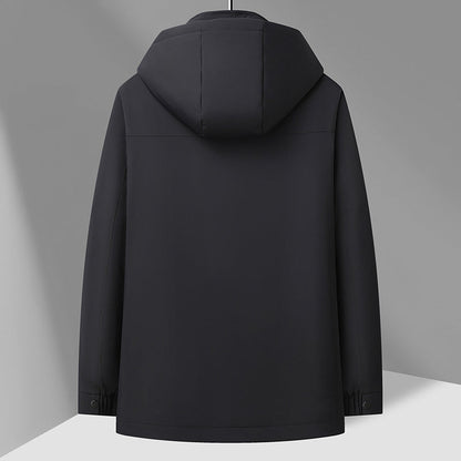 Mens Detachable Liner Hooded Down Jacket