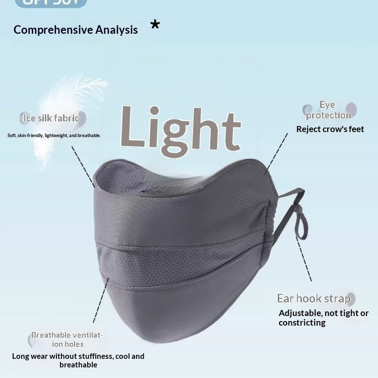 Womens Sun-Protective Mask UV-Protective Face Mask