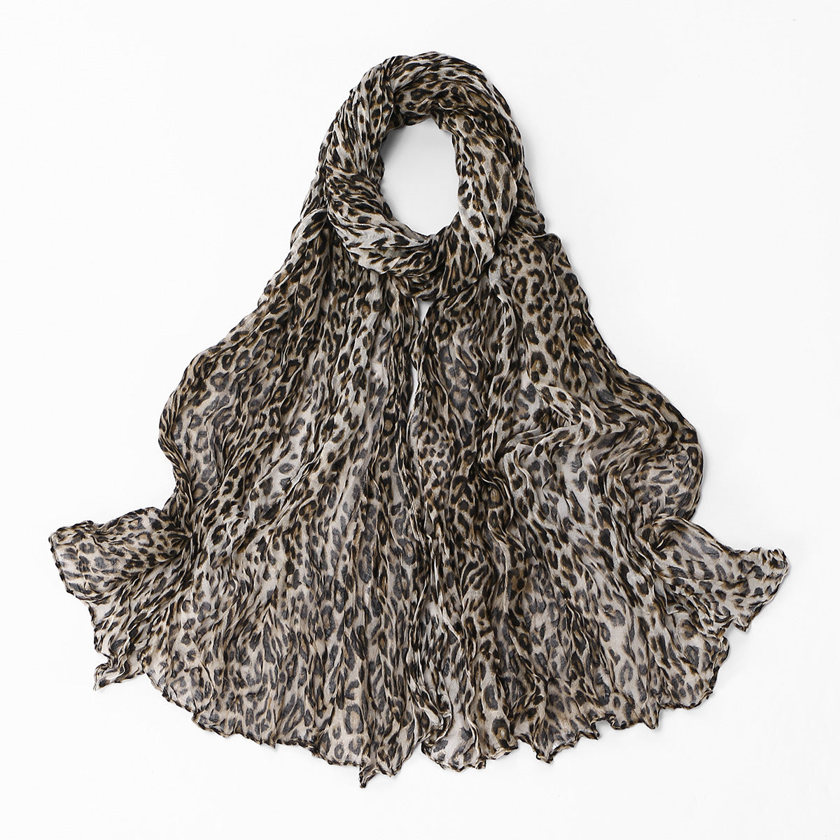 Twisted-pattern Cotton-linen Long Scarf Womens Outerwear Shawl