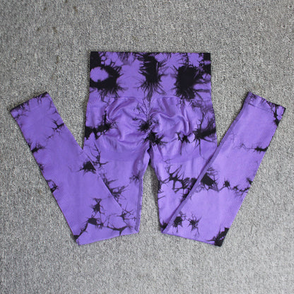 Women's Printed Tie-dye Seamless Skinny Yoga Pants