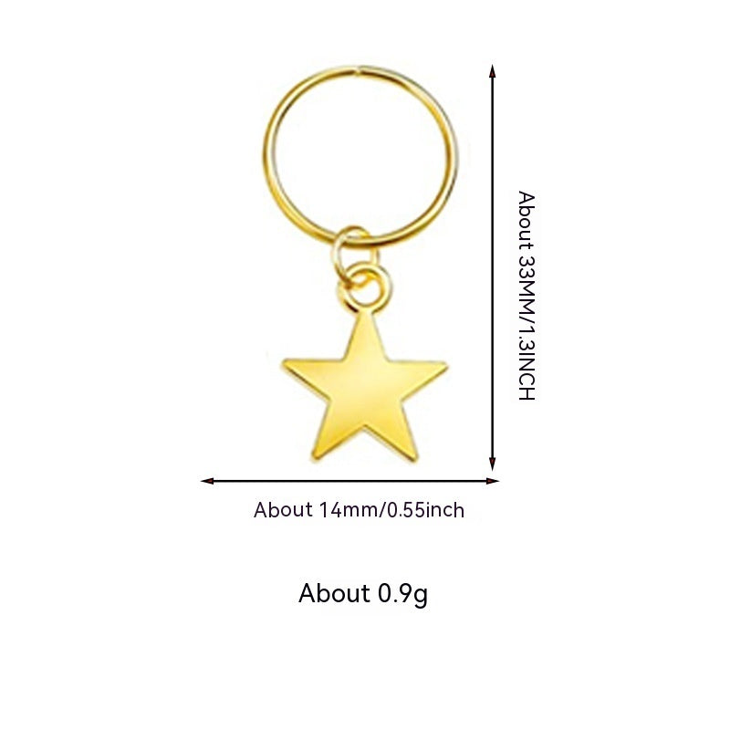 XINGX Lightning Shell Hair Ring with Small Pendant