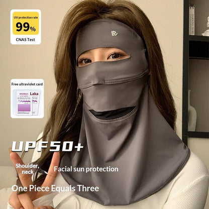 Summer Ice Silk Sun-Protective Face Mask For Women