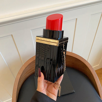 Acrylic Lipstick-shaped Single-shoulder Crossbody Bag