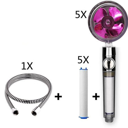 Turbo Propeller Shower Head Handheld High Pressure