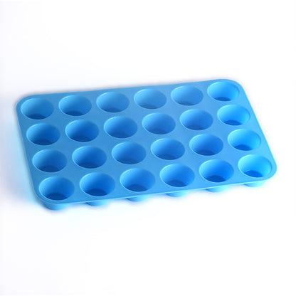 24 holes with round silicone cake mold