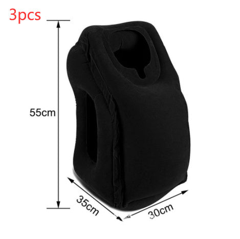 Inflatable Travel Neck Pillow with Arm Support – Portable Nap Cushion for Flights & Office