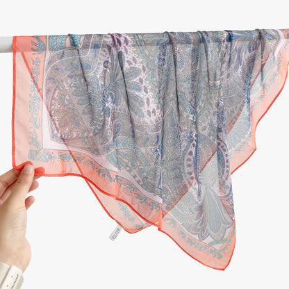 New Breathable Versatile Silk Chiffon Scarf For Women, Also Usable As A Shawl