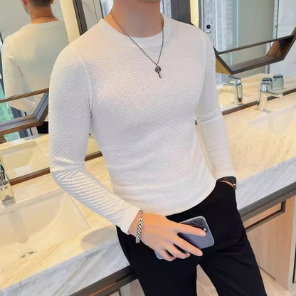 Round-neck Long-sleeve Slim-fit Bottoming Shirt