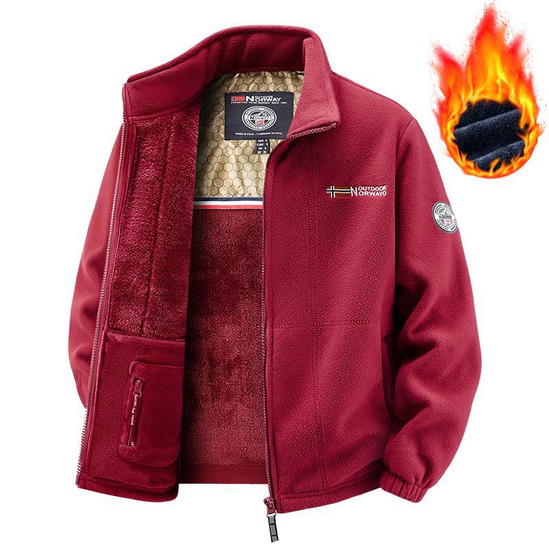 Warm Thickened Double-layer Fleece Mens Jacket