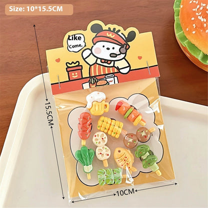 10 Creative Cute Small Barbecue Barrettes Brooch