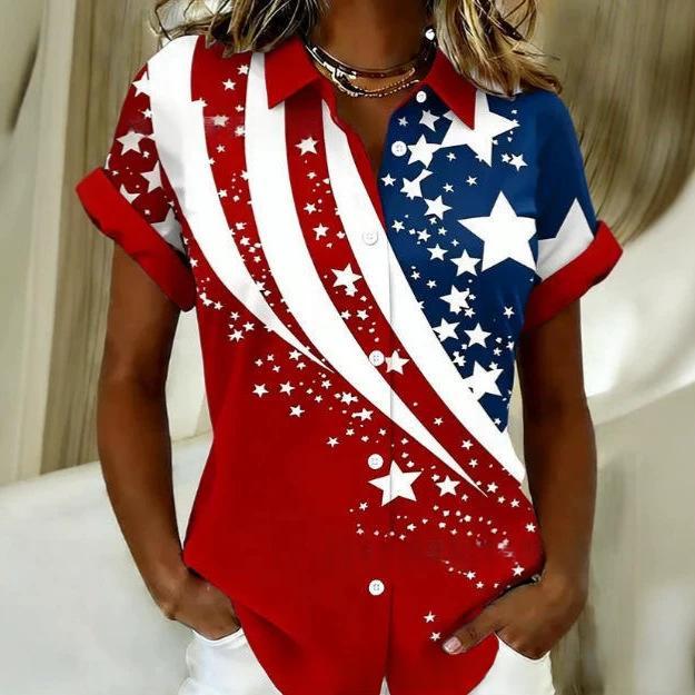 Independence Day 3D-printed Summer Womens Top