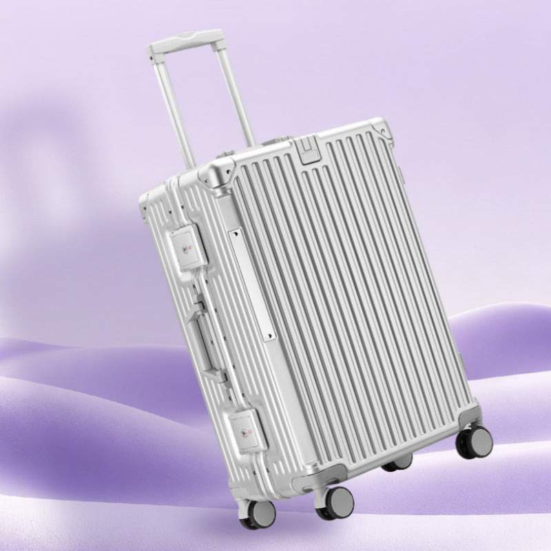 Large-Capacity Aluminum-Frame Rolling Suitcase For Business Travel