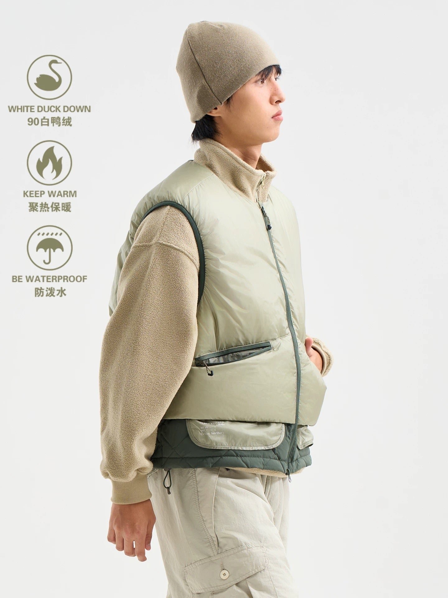 Winter Duck Down Vest Sleeveless Warm Layering Gilet For Men & Women