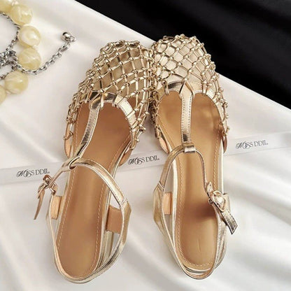 Niche-design Bag Roman Shoes Sandals Mesh Upper