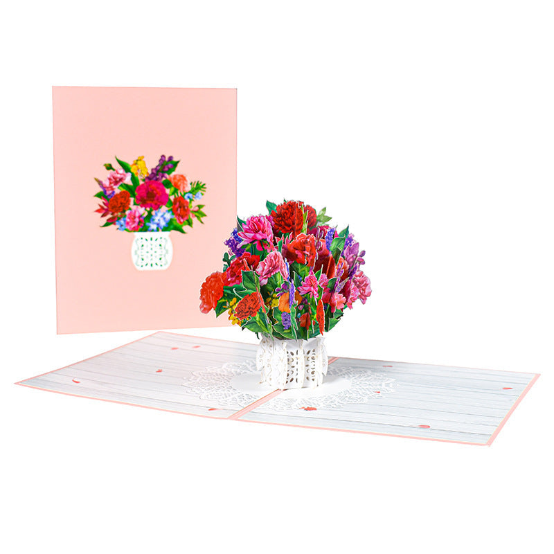 3D Hand-carved Paper Blessing Card