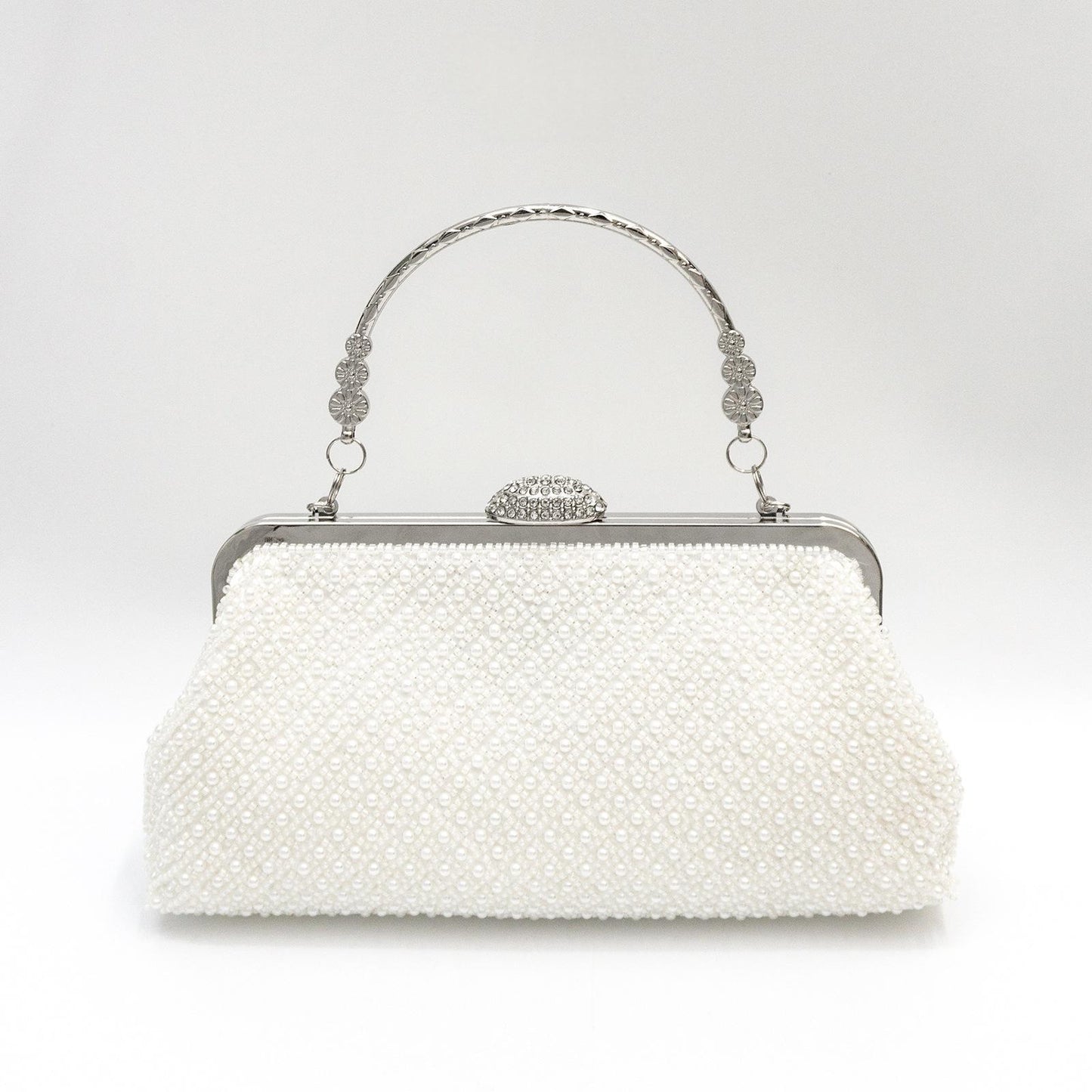 Solid-color Fine-bead New Clutch Bag