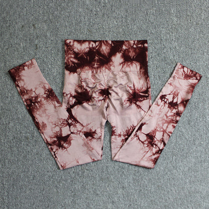 Women's Printed Tie-dye Seamless Skinny Yoga Pants