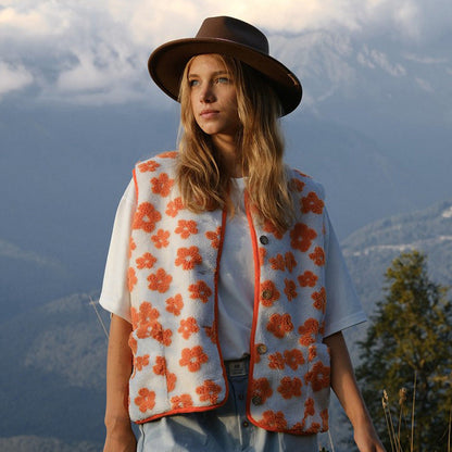 AutumnWinter Fleece Cardigan Vest Women's