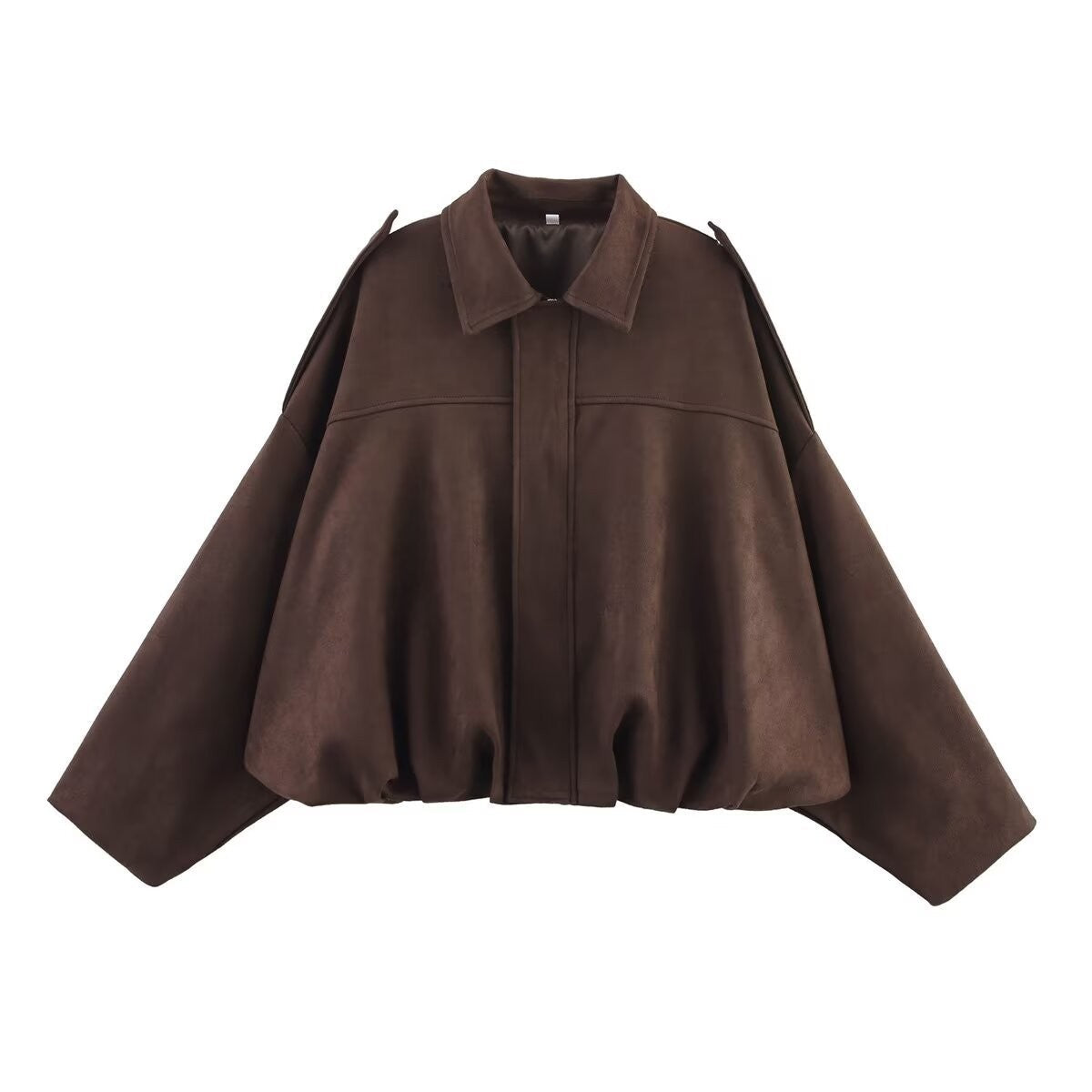 European And American Cross-Border Women's Clothing 2025 Early Spring New Fashion Suede Casual Style Versatile Casual Simple Aviator Jacket