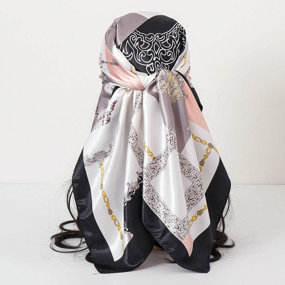 Classic Satin Womens Shawl Headscarf And Scarf