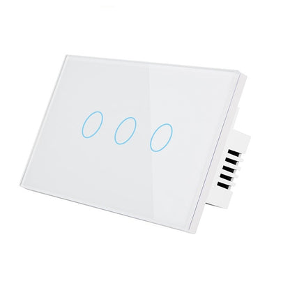 Smart RF Touch Light Switch (2-Gang) – Glass Panel Wall Switch with Remote/App Control