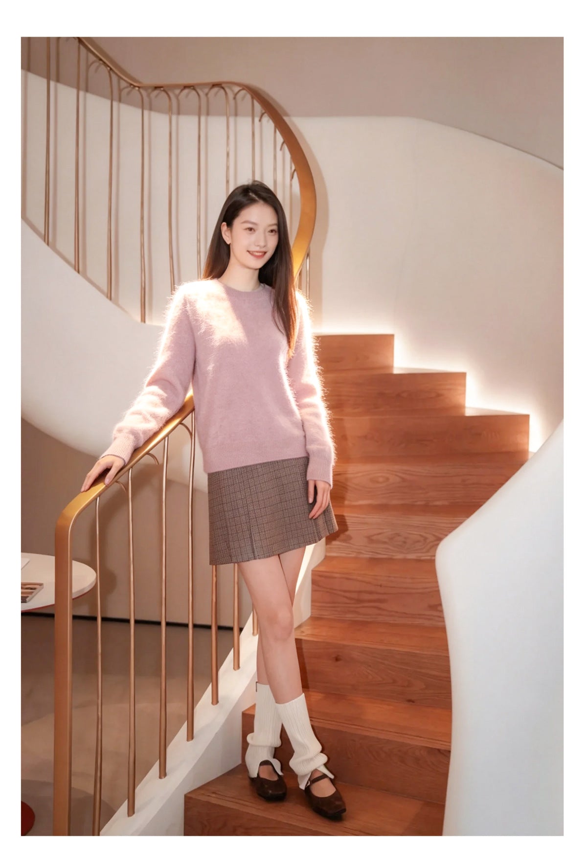 Womens Casual, Loose-fitting, Versatile Solid-color Sweater