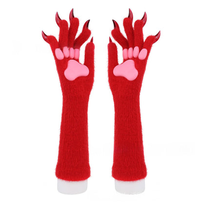 Halloween Silicone Meat Mat Long Gloves