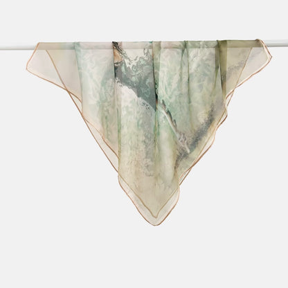 Versatile Printed Thin Square Scarf