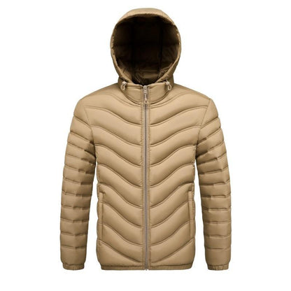 Mens Fleece-lined Cotton-padded Coat