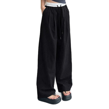 High-waisted, Draping Wide-leg Pants For Women
